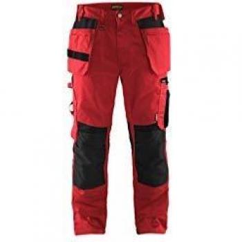 Rosso Nero Pantaloni da Lavoro 1555 Lungo M FR42 Se48