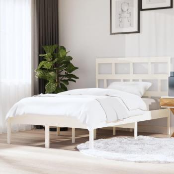 VidaXL 3101219 Bed Frame White Solid Wood 140x200 cm