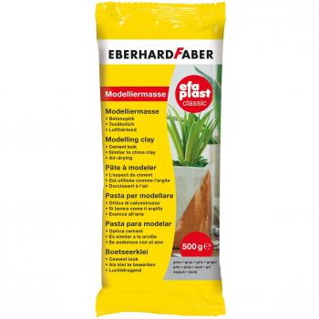 Modelliermasse EFAPlast classic, 0,5 kg, grau, lufthärtend, tonähnlich, kreatives Bastelvergnügen für kleine und große Künstler