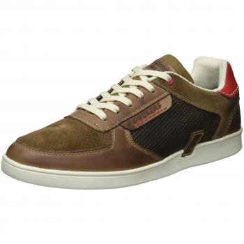 Dockers by Gerli Herren 38AU020-102427 Low-Top Sneaker in Braun und Größe 42 EU (Stone/Rot 427)