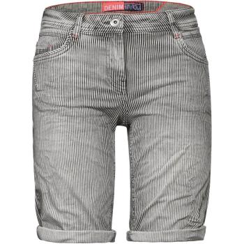 Cecil Scarlett Shorts in hellgrau mit feinen Streifen
