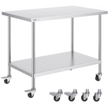 Vevor mobiler Edelstahl-Arbeitstisch