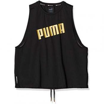 Puma Women's Black Metal Splash Adjustable Sleeveless T-shirt S