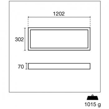 Système de Plafond Century pour Panneaux LED 300x1200 mm Aluminium