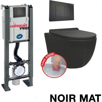 Solution WC Autoportante avec Plaque Noir Mat