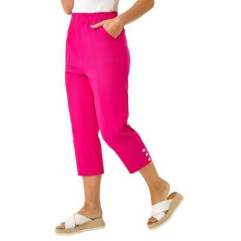 Bengaline Cropped Pant in Pink – Roman Style, Size 16
