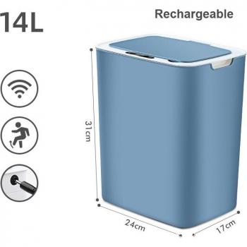 CleanWave 14L Automatic Trash Can