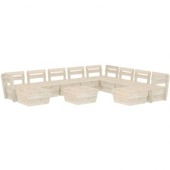 Set Mobili Outdoor 11 Pezzi Legno di Abete Rosso