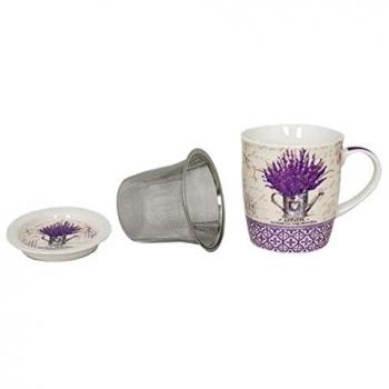 Mug Infuseur Lavande en Porcelaine avec Métal