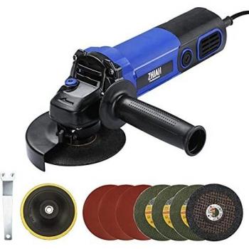ZHJAN PowerPolish 1010W Grinder – 8200 RPM, 100 mm Discs, Side Handle, Waterproof Design