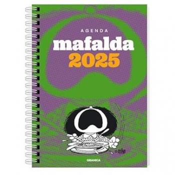 Agenda Anillada Mafalda 2025 para Mujer Verde-Gris