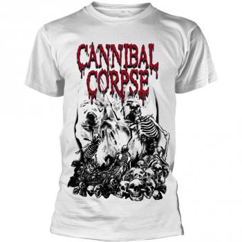 White Medium Cannibal Corpse Skulls T‑Shirt