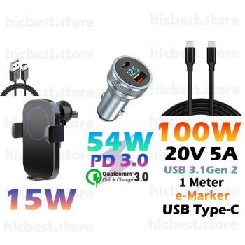 15W Qi Wireless Car Charger for Samsung and iPhone