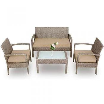 Set Jardin Deuba – Mobilier Polyrotin Résistant UV