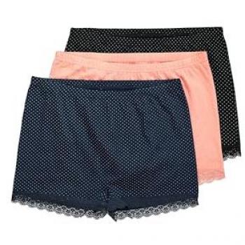 Damen‑Pantys von Ulla Popken – Schwarz, Größe 54/56 – 3er-Set mit Spitzen­details