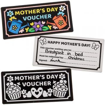 Mother's Day Colouring Fuzzy Art Gift Cards (10 Count)