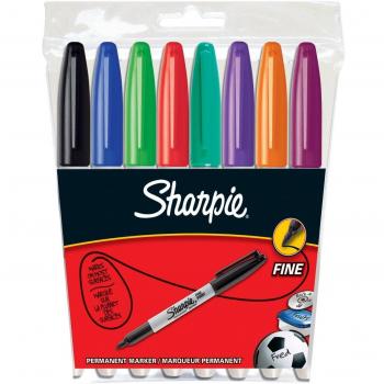 Sharpie Permanentmarker Set – 8 farbige Feinstifte