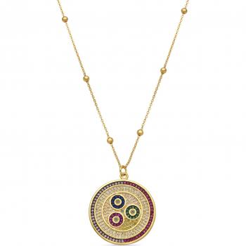 Collar Luxenter Boho en Oro Amarillo con Circonitas