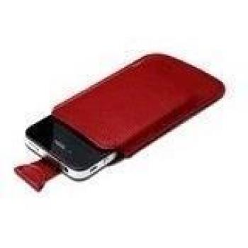 Funda de piel Digitus para iPhone 4 y iPod Touch. Color rojo, DA-14007