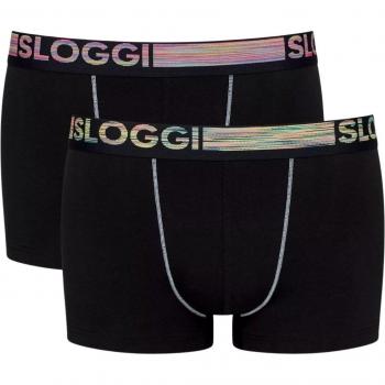 Set di 2 boxer a vita bassa Sloggi GO ABC colore nero
