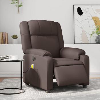 Sillón relax reclinable eléctrico de cuero sintético vidaXL