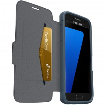 Navy Blue Cannonball Otterbox Strata Leather Folio for Galaxy S7