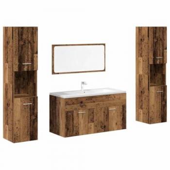 Meubles de salle de bain en bois d’ingénierie – Pack complet (4 unités)