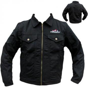 PROANTI Motorradjacke schwarz, Jeans, Aramid, Größe XXL, mit Protektoren