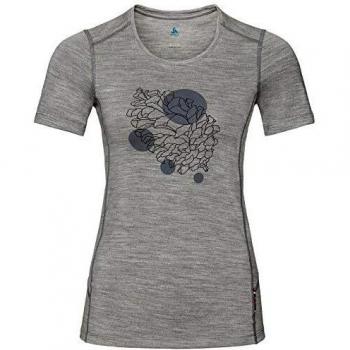 Odlo Damen BL TOP Crew Neck s/s Alliance Shirt, Grau Melange