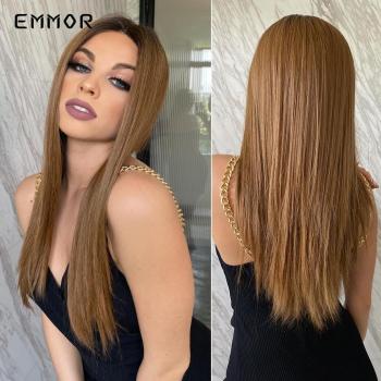 Perruque Emmor cheveux naturels Ombre Brun à Blond Clair