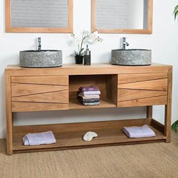 Meuble de salle de bain Cosy en teck 160cm