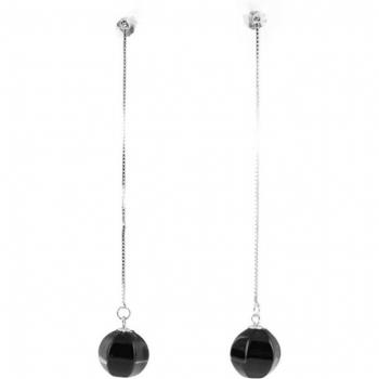 Pendientes de plata de ley 925 Kiarik con cuarzo hidrotermal multicolor y baño de rodio (de Luxenter)