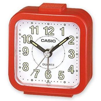 Casio TQ-141-4E Transparent Red Alarm Clock