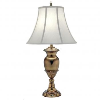 Brünierte Messing Tischleuchte Waldorf E27 1-fach