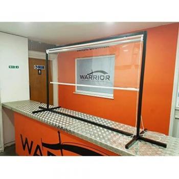 Clear Countertop Screen, Roll-Up Style, For Trade Counter Shops, 1000mm x 1000mm