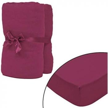 Letto d'Acqua Lenzuola 2x2m con Angoli – Borgogna, Cotone (VidaXL)