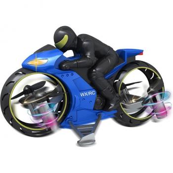 Dron Volador de Motocicleta RC Anfibia para Kids (Azul)