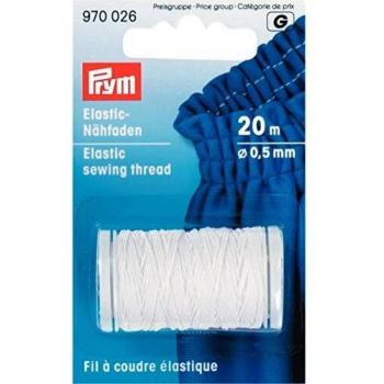 0.5mm White Elastic Sewing Thread, 20m
