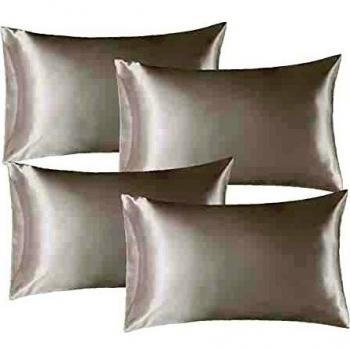 Bedsure Standard Size Satin Pillowcase Set
