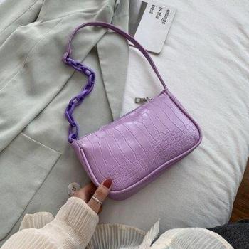 Crocodile Pattern Shoulder Bag