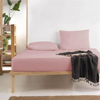 Nuvomon Elegant Double Bed Sheet Set Powder 240x260 cm + 2 (50x70) Pillowcases