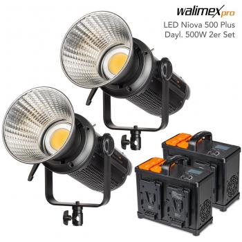 Walimex Niova 500 LED Flächenleuchte 2er Set