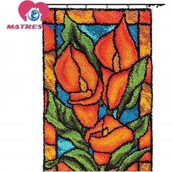 FloralLatch Hook Rug Set