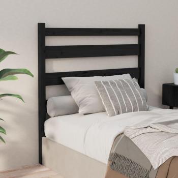 Accessoire de Lit Intérieur Noir Bois Massif Pin 81×40×100 cm