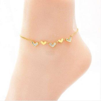 316L Stainless Steel Women's Anklet Bracelet with Shell Charm