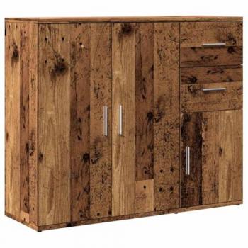 Aparador de madera de ingeniería envejecida 91x29,5x75 cm