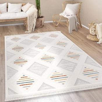 Tapis Poils Ras Multicolore 200x290 cm