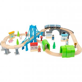 Pont Ferroviaire Miniature en Bois