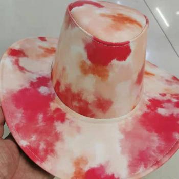 Casquette de Jazz en cuir PU à large bord, multicolore, pour hommes et femmes