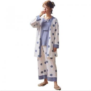 Postpartum Women's Sleepwear Set: Coat, Pants & Tee